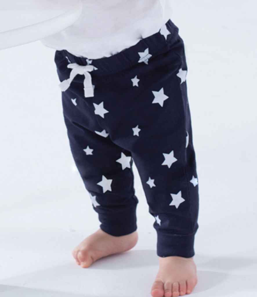 Navy & White Stars PJ / Lounge Bottoms - Kids & Adults