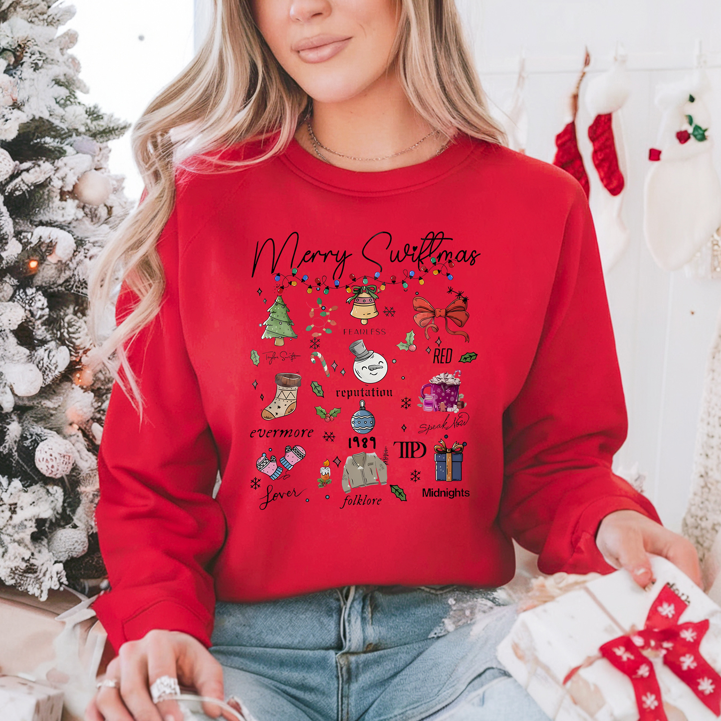 Merry Swiftmas Taylor Eras - Christmas Jumper Sweatshirt