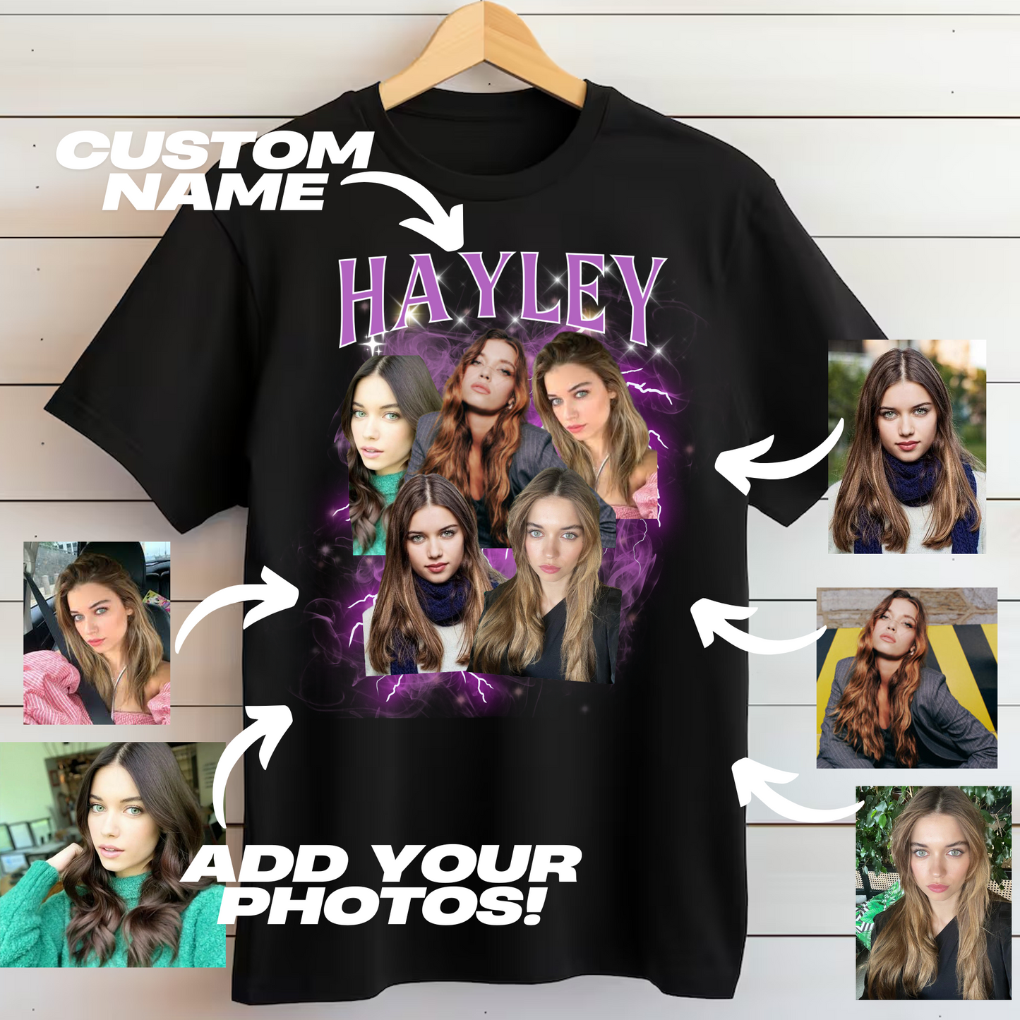 Custom Retro Style Bootleg Rap T-Shirt - Personalised