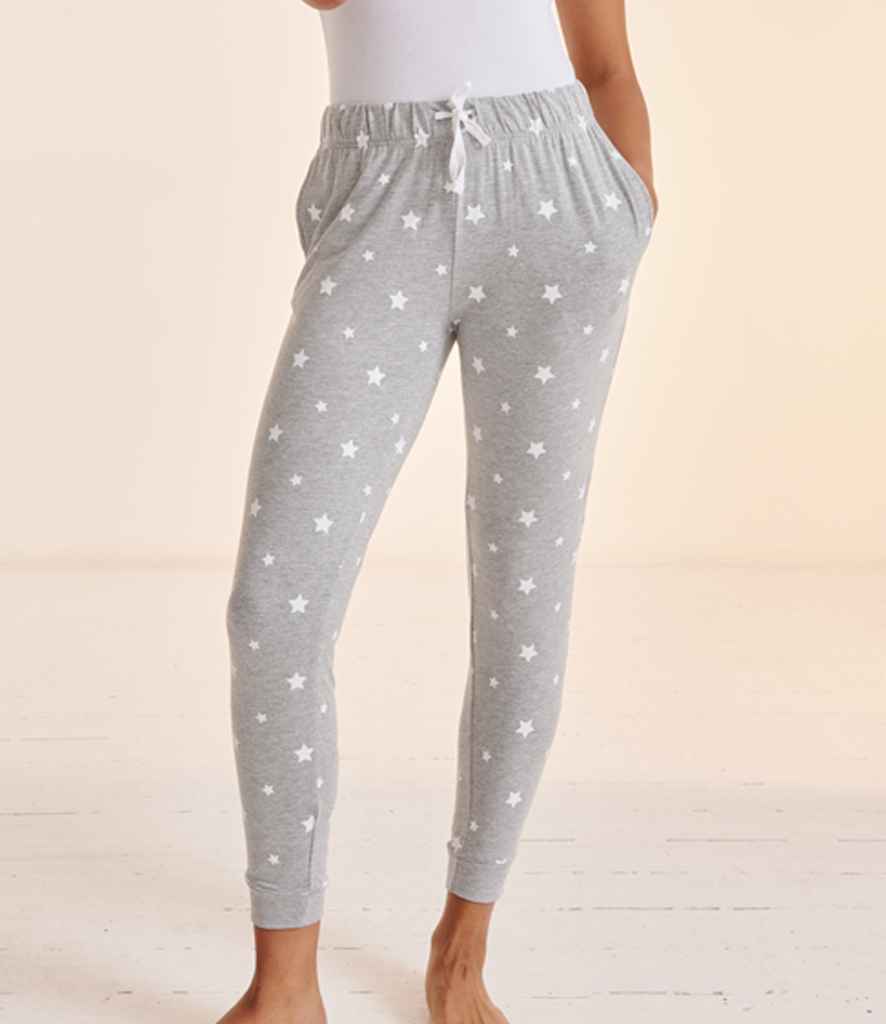 Grey & White Stars PJ / Lounge Bottoms - Kids & Adults