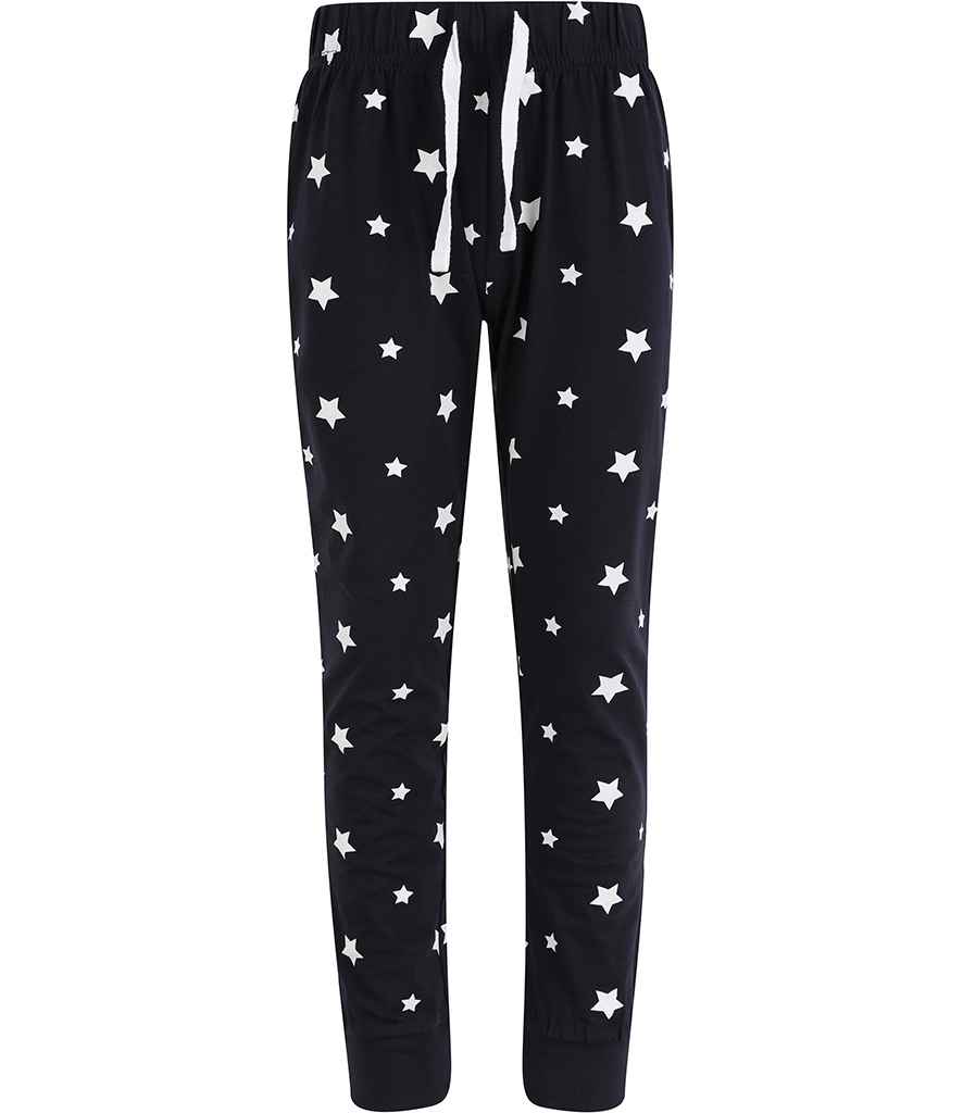 Navy & White Stars PJ / Lounge Bottoms - Kids & Adults