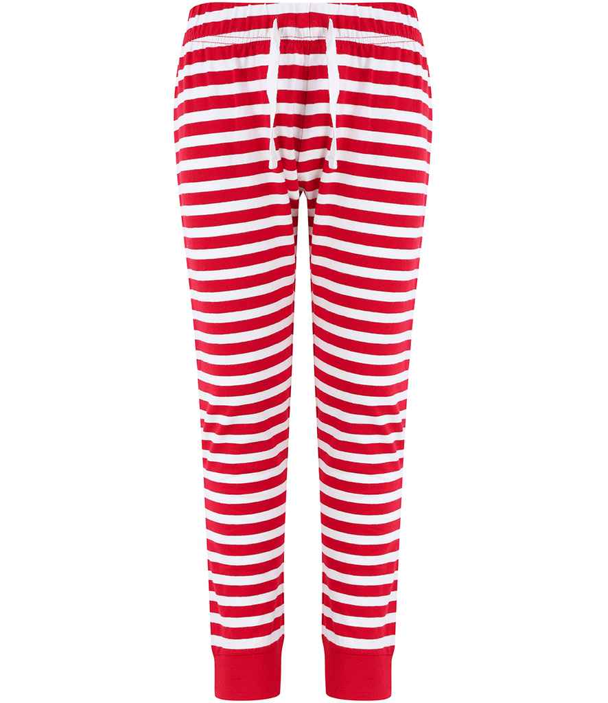 Red & White Striped PJ / Lounge Bottoms - Kids & Adults