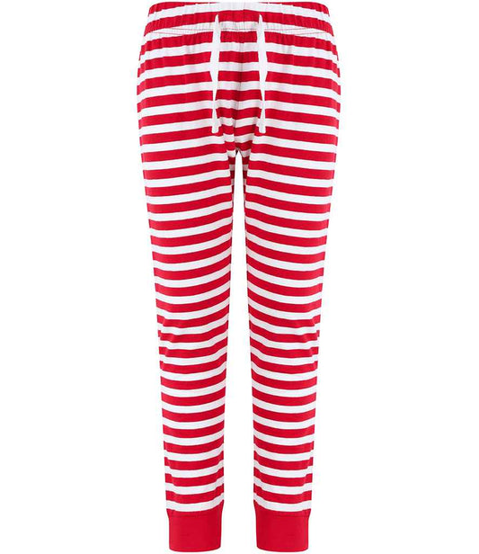 Red & White Striped PJ / Lounge Bottoms - Kids & Adults