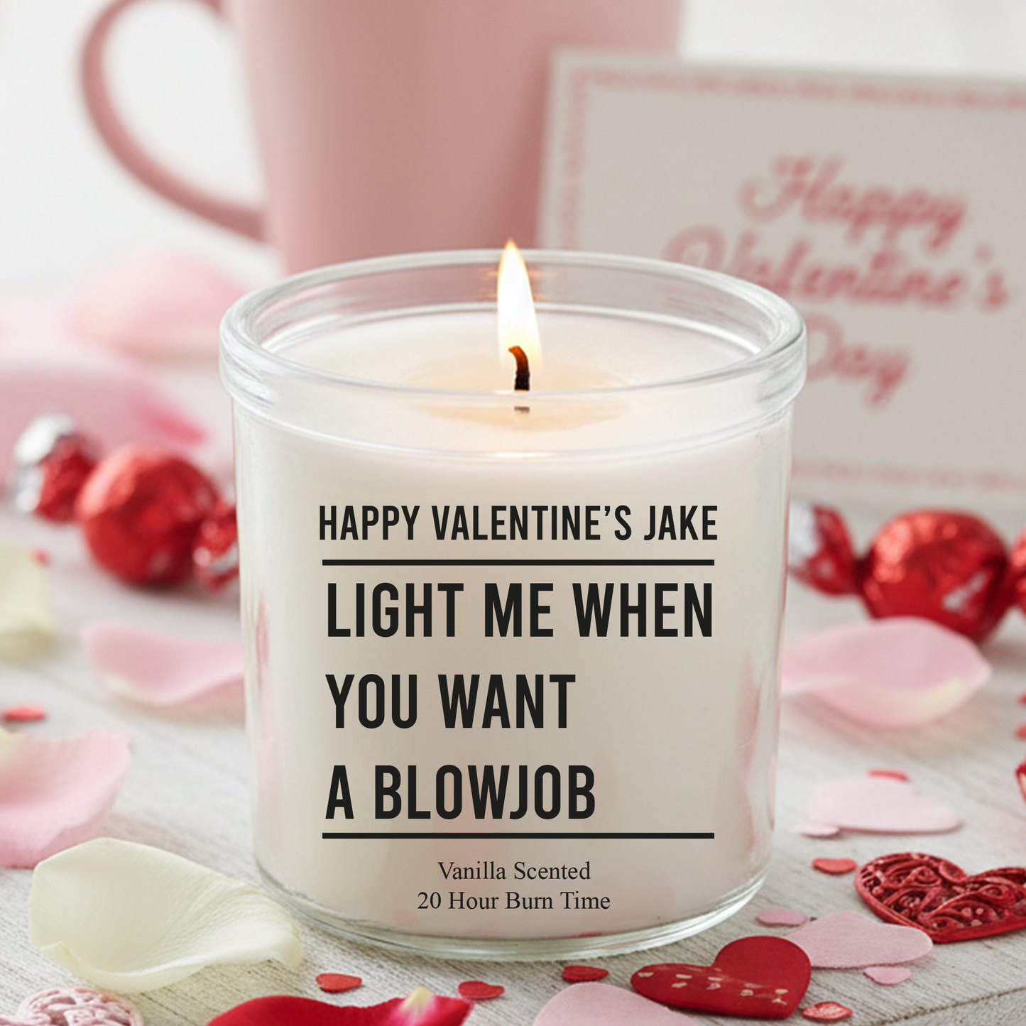 Personalised Light Me When You Want a Blowjob Rude/Funny Candle - gift idea!