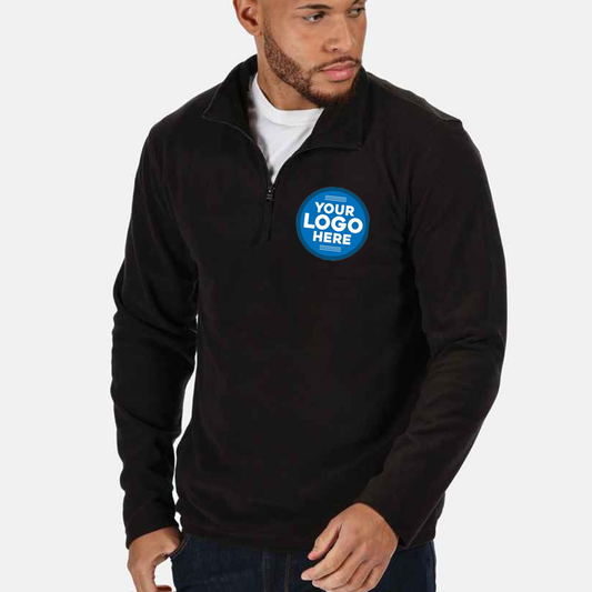 Custom Your Logo - Work Wear 1/4 Zipped Fleece Jacket