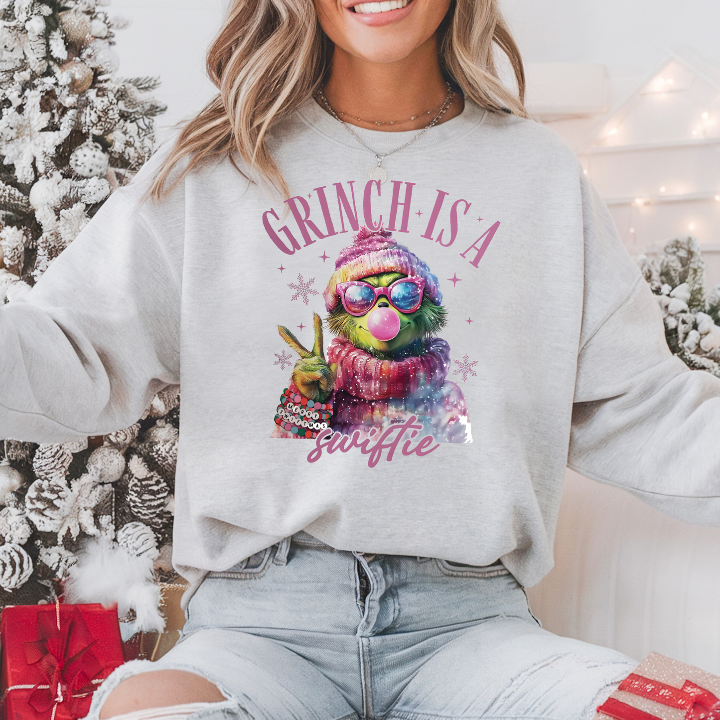 Grinch is a Swiftie - Christmas Jumper Sweatshirt