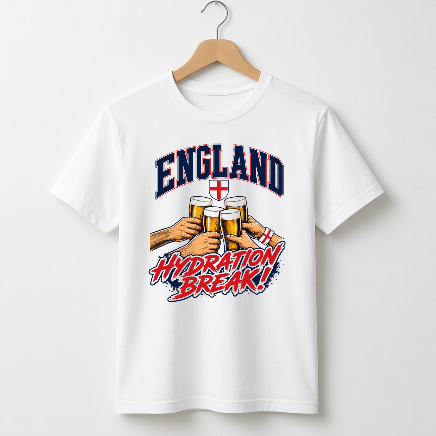 England - Hydration Break World Cup 2026 White T-Shirt