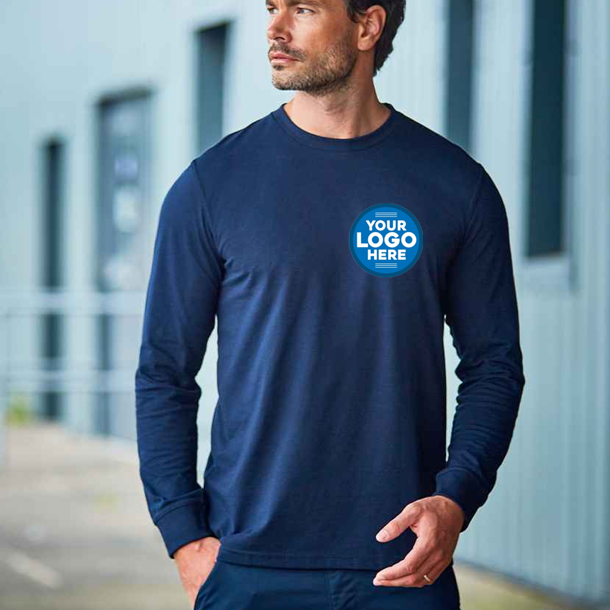 Custom Your Logo Work Wear Long Sleeve T Shirt