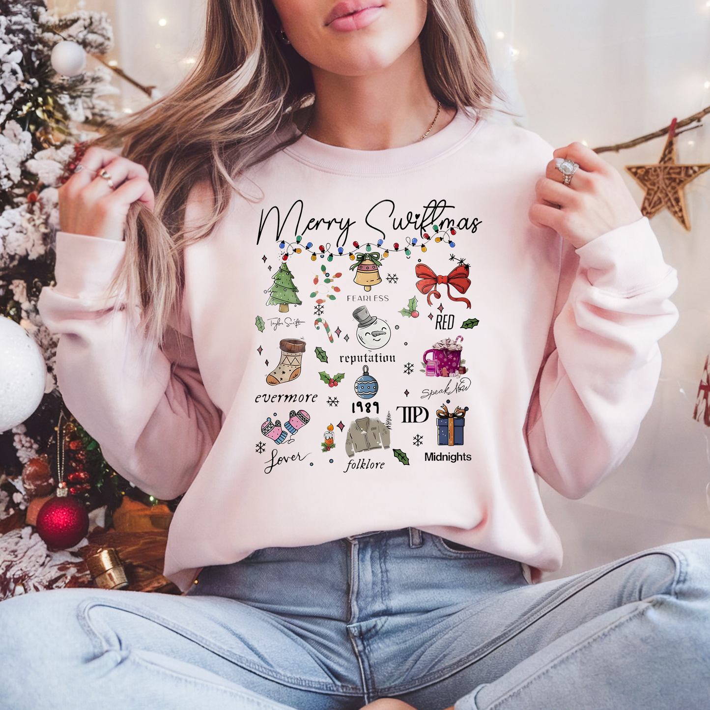 Merry Swiftmas Taylor Eras - Christmas Jumper Sweatshirt