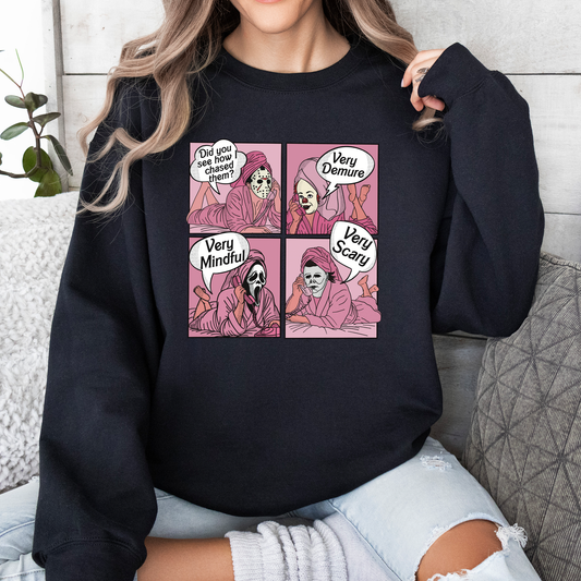 Very Demure, Very Mindful, Very Scary - Halloween Sweatshirt