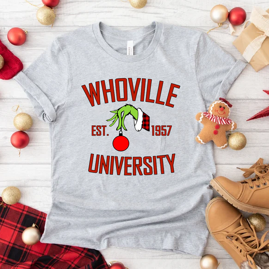 Whoville University Christmas T-Shirt