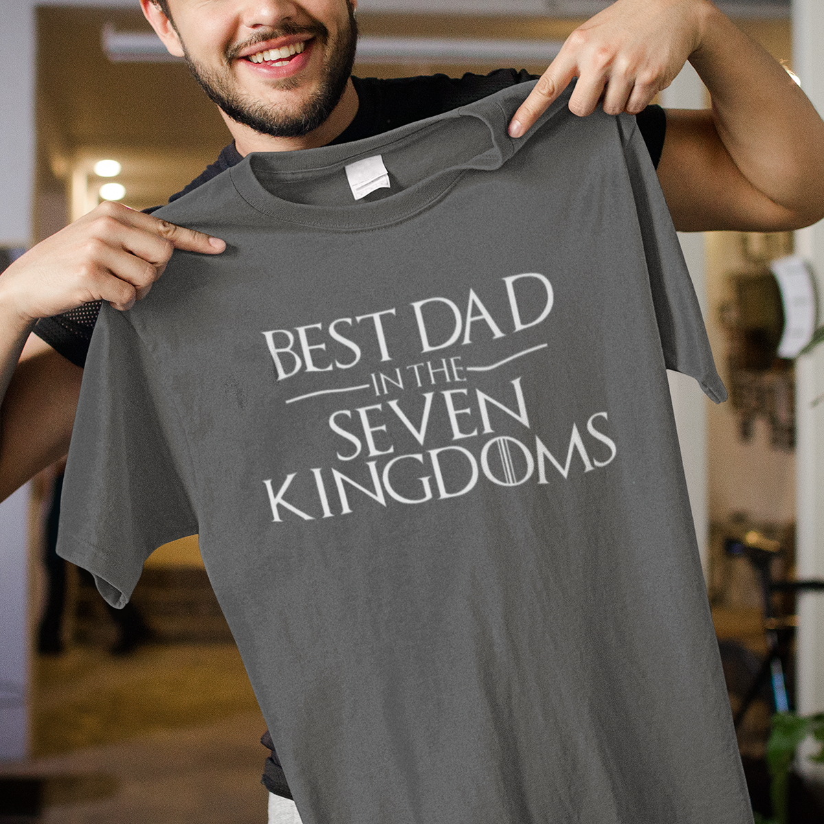 Best Dad in the Seven Kingdoms Charcoal Grey T-Shirt