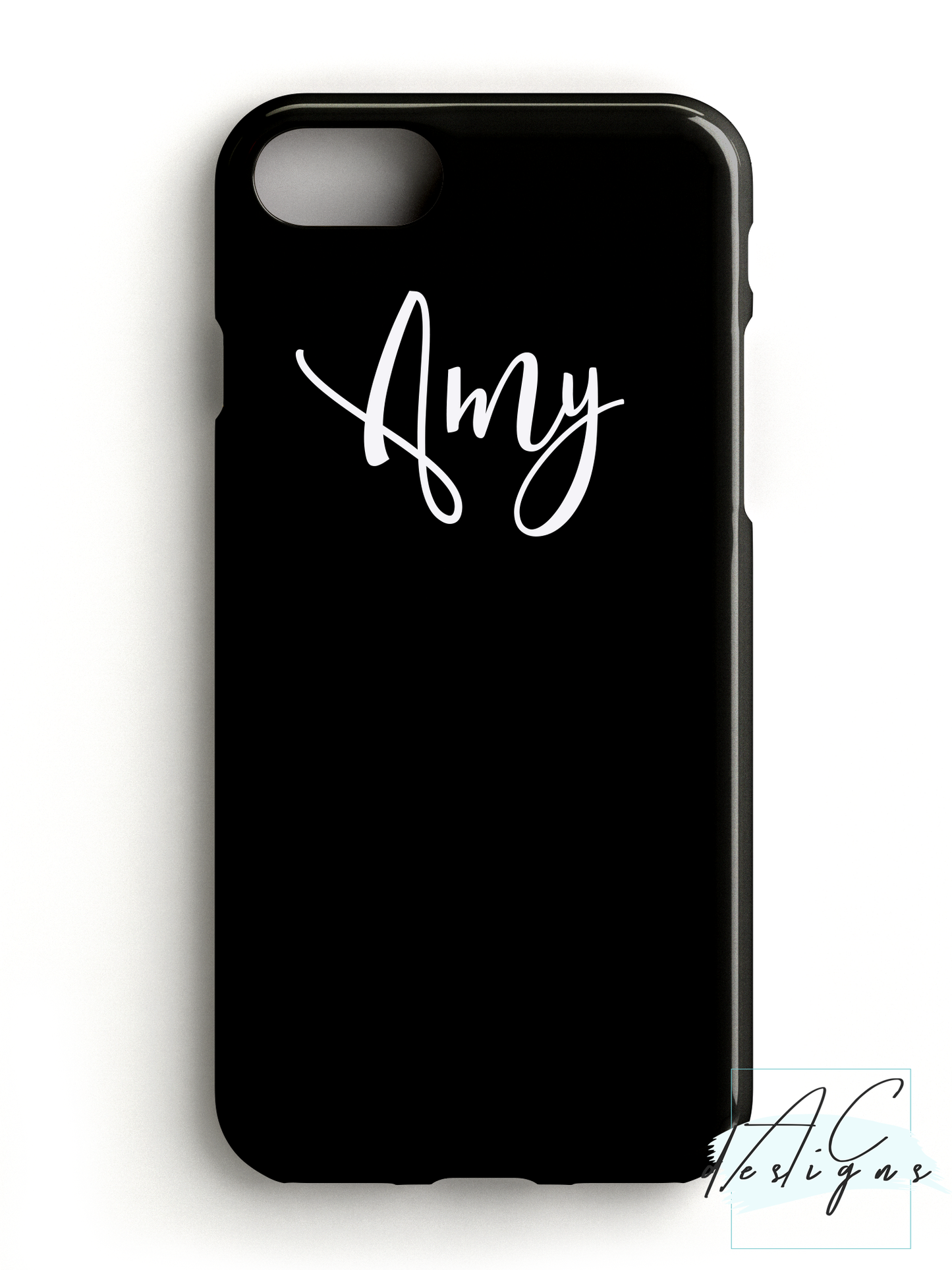 Personalised Black Script Name Phone Case