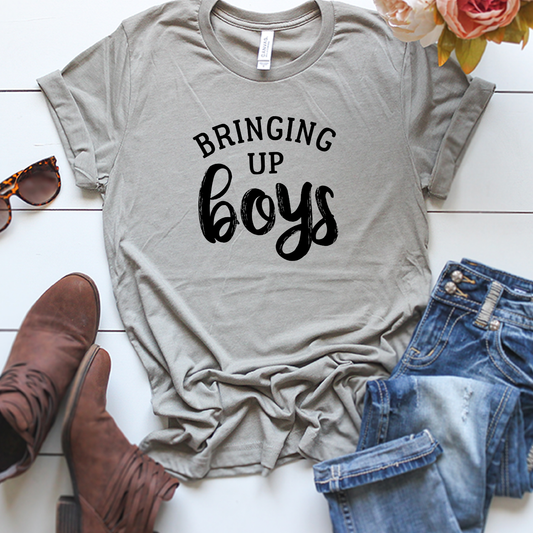 Bringing up Boys - Olive t-shirt