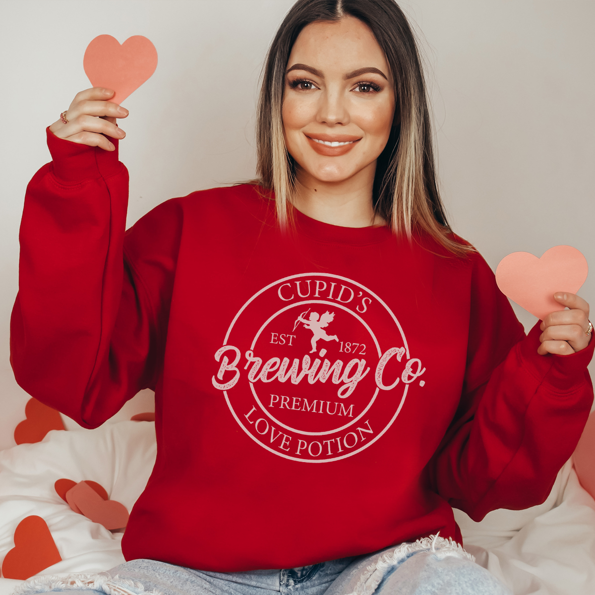 Cupid's Love Potions Retro Valentine Sweatshirt - valentine's day