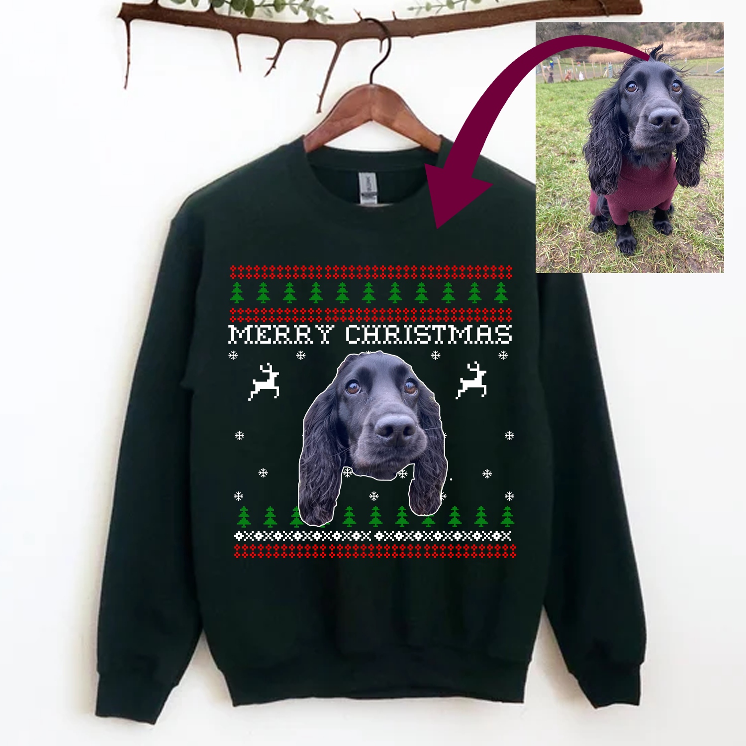 Amazon Cocker Spaniel Christmas Sweater Doggie Sweater Simply Dog
