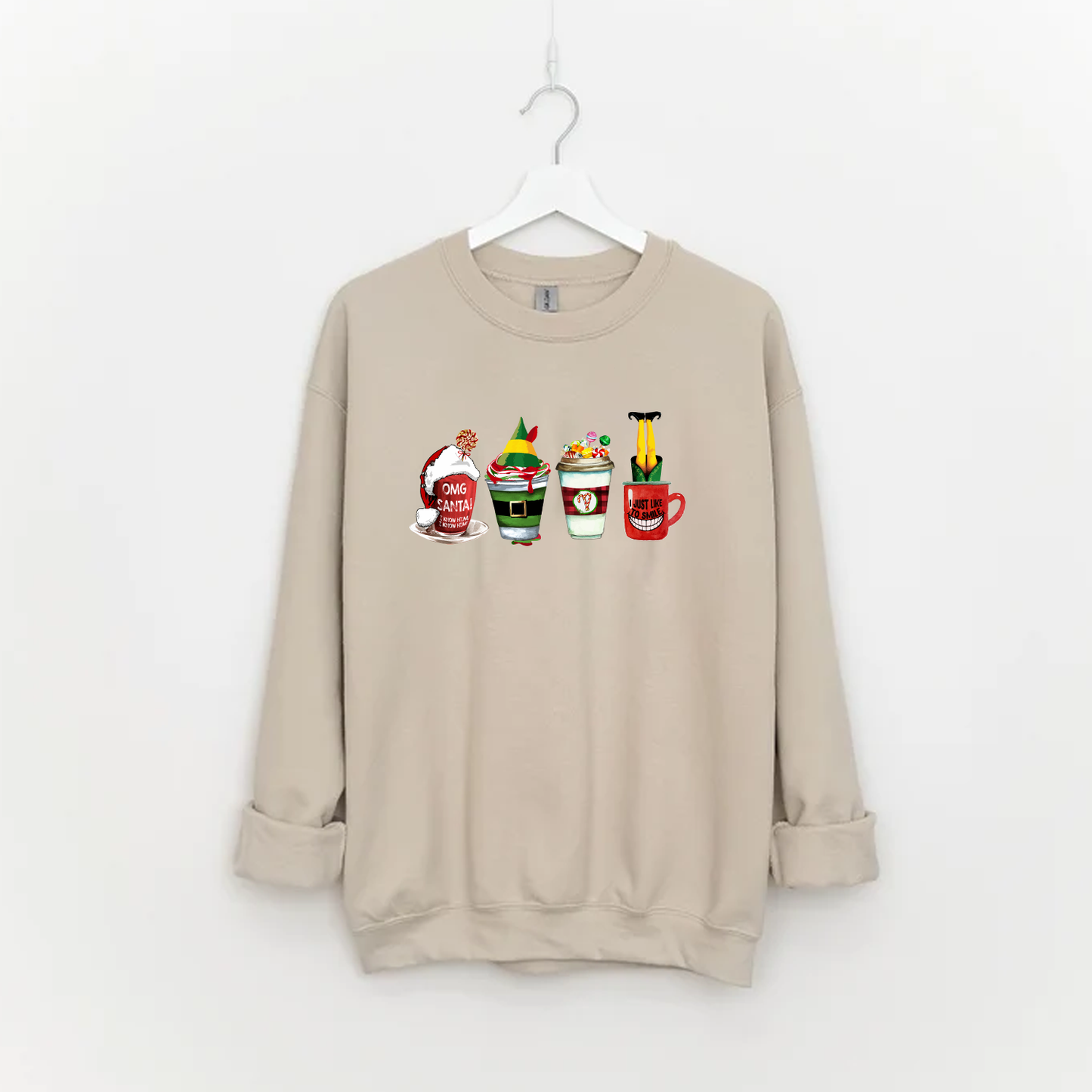 Elf Coffee Design Christmas Jumper Sweater