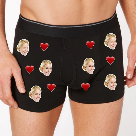 Personalised Face Custom Valentine's Boxer Shorts/Trunks