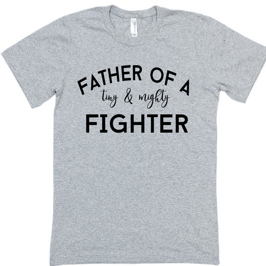 Father of a Tiny & Mighty Fighter - Grey t-shirt šļø