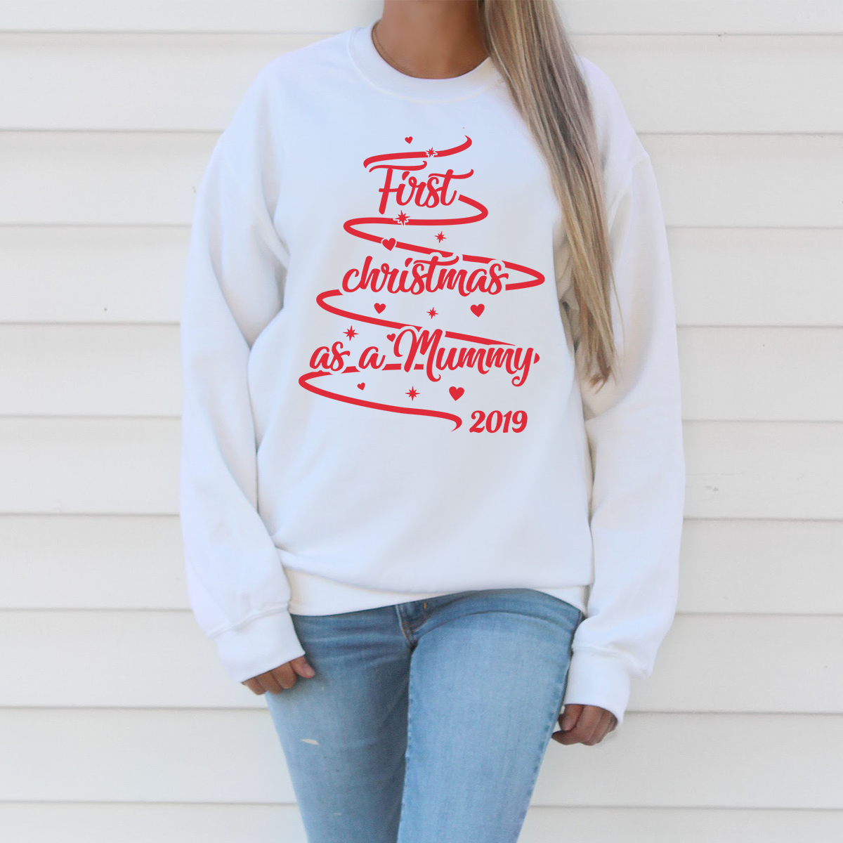 First Christmas as a Mummy 2019 white Sweatshirt