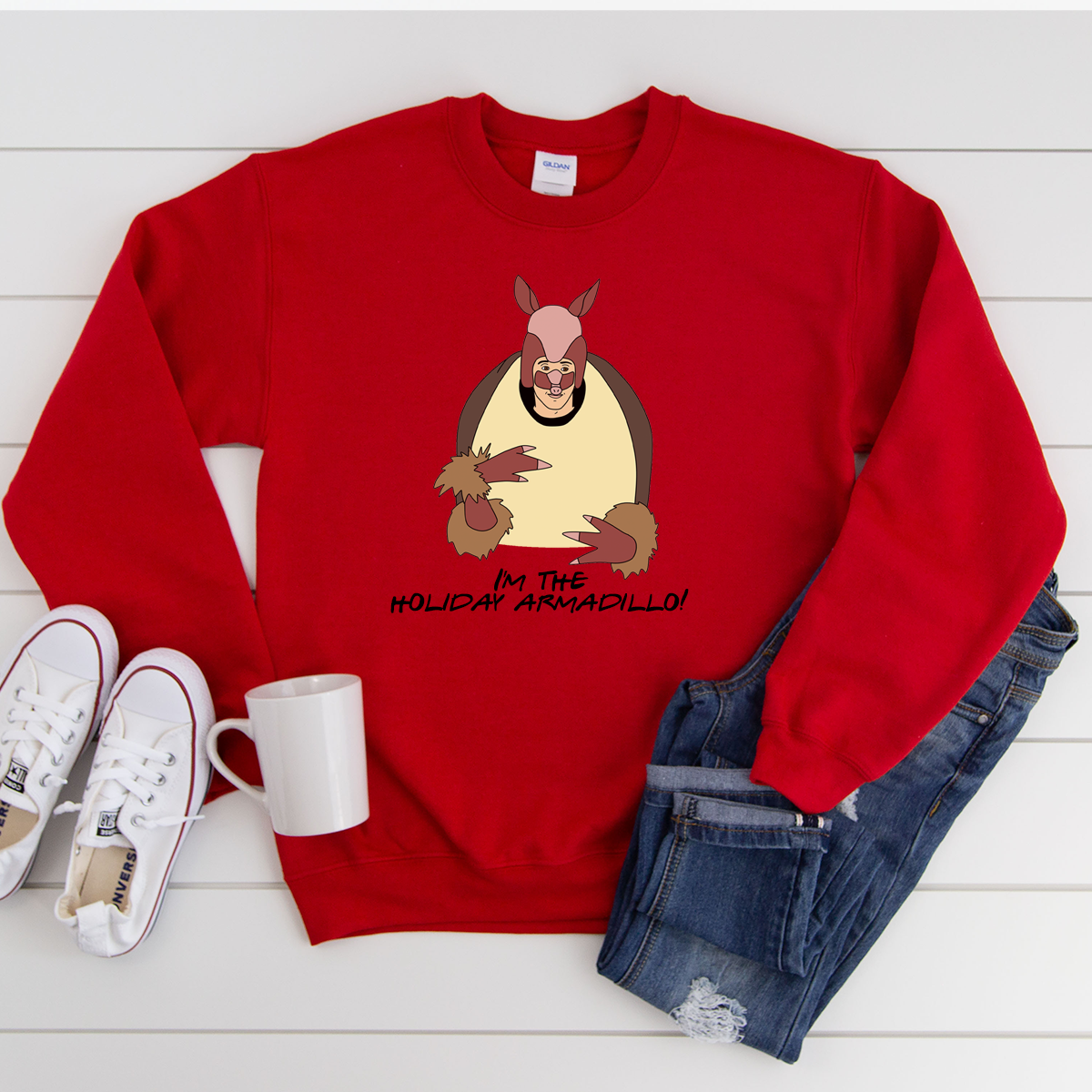 I'm The Holiday Armadillo - Funny Christmas Sweatshirt Xmas Jumper