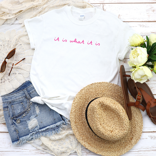 It is what it is White Casual T-Shirt