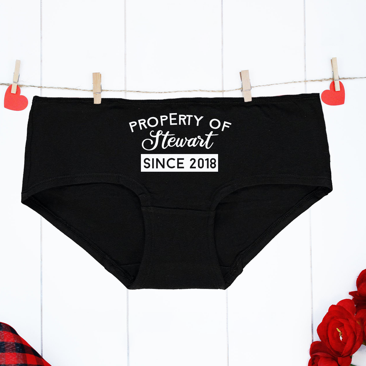 Personalised Valentine's Ladies Short Briefs/Knickers – A.C designs ltd