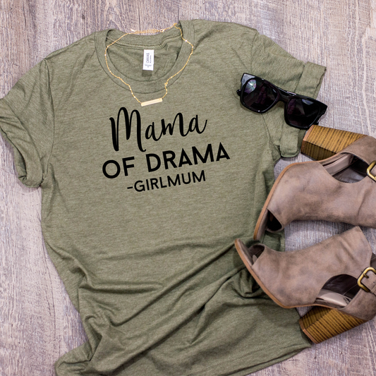 Mama of Drama - GIRLMUM green t-shirt
