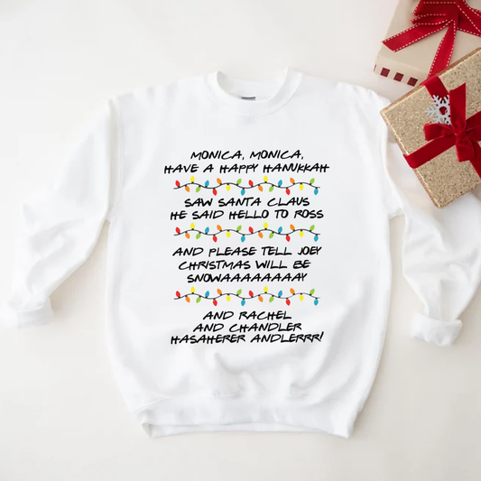 Happy Hannukah Funny Phoebe's song Christmas Sweatshirt Xmas Jumper