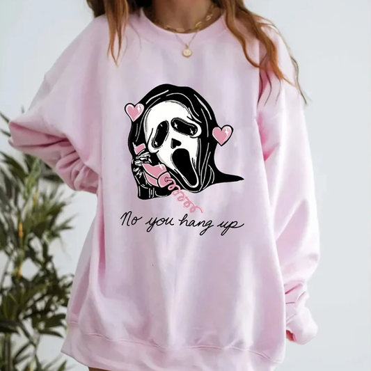 No You Hang Up - Ghostface - Scream Halloween Sweater