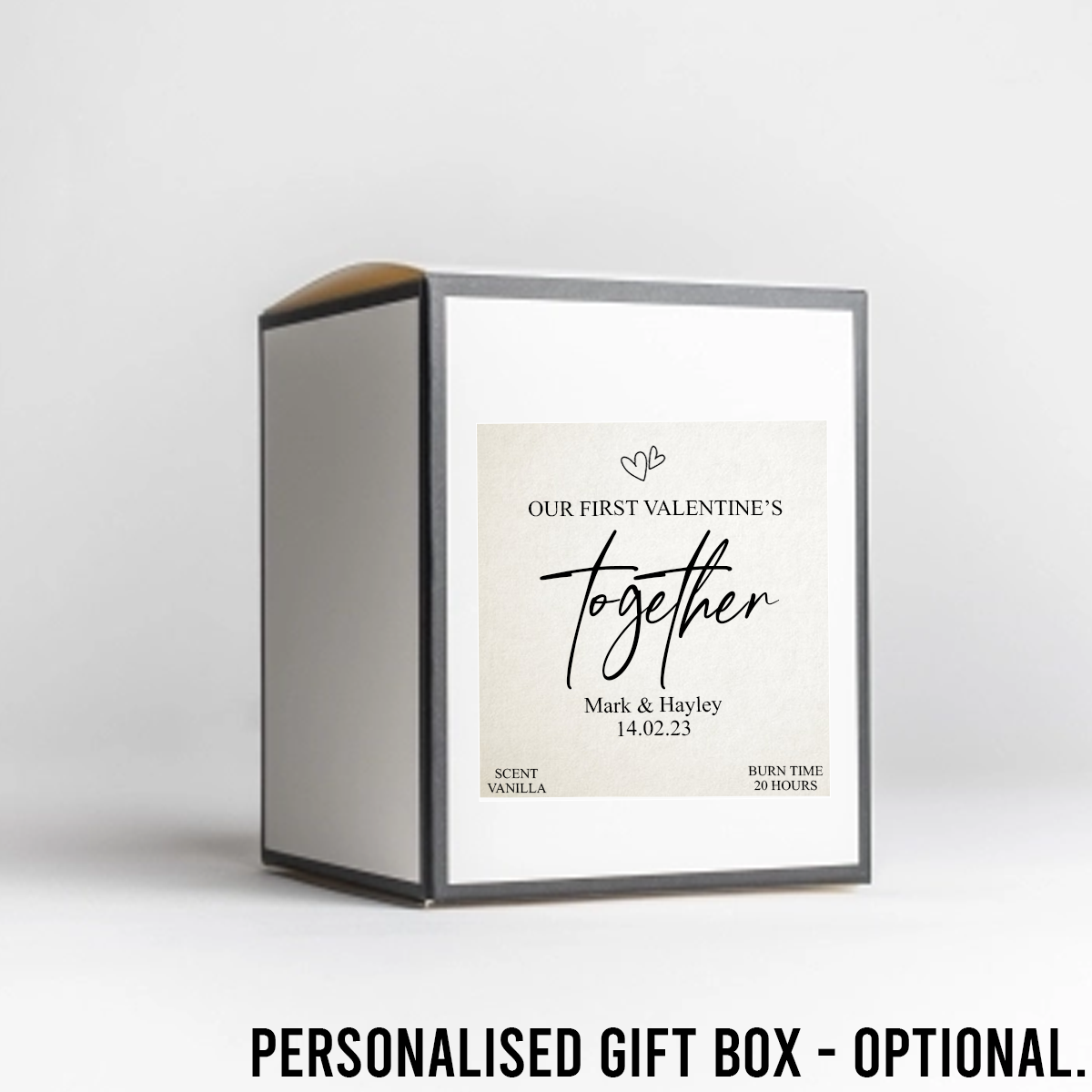 Personalised Our First Valentine's Day Candle - gift idea!