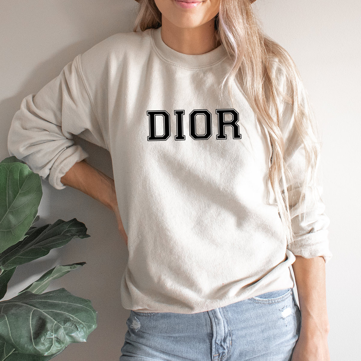 Personalised Varsity Letters Sand Sweatshirt