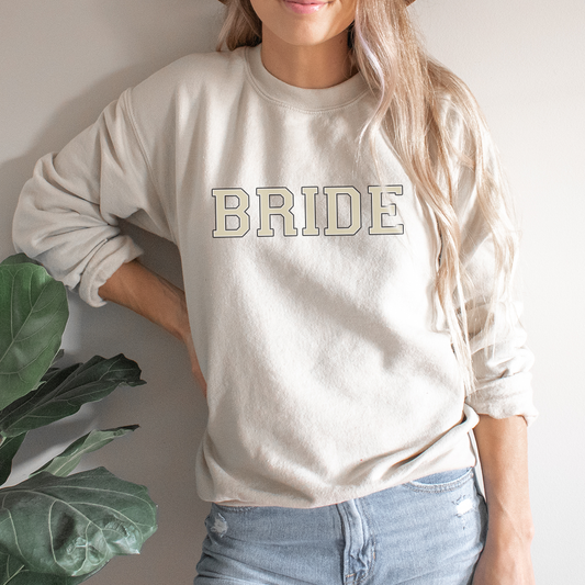 Personalised Varsity Letters Sand Sweatshirt