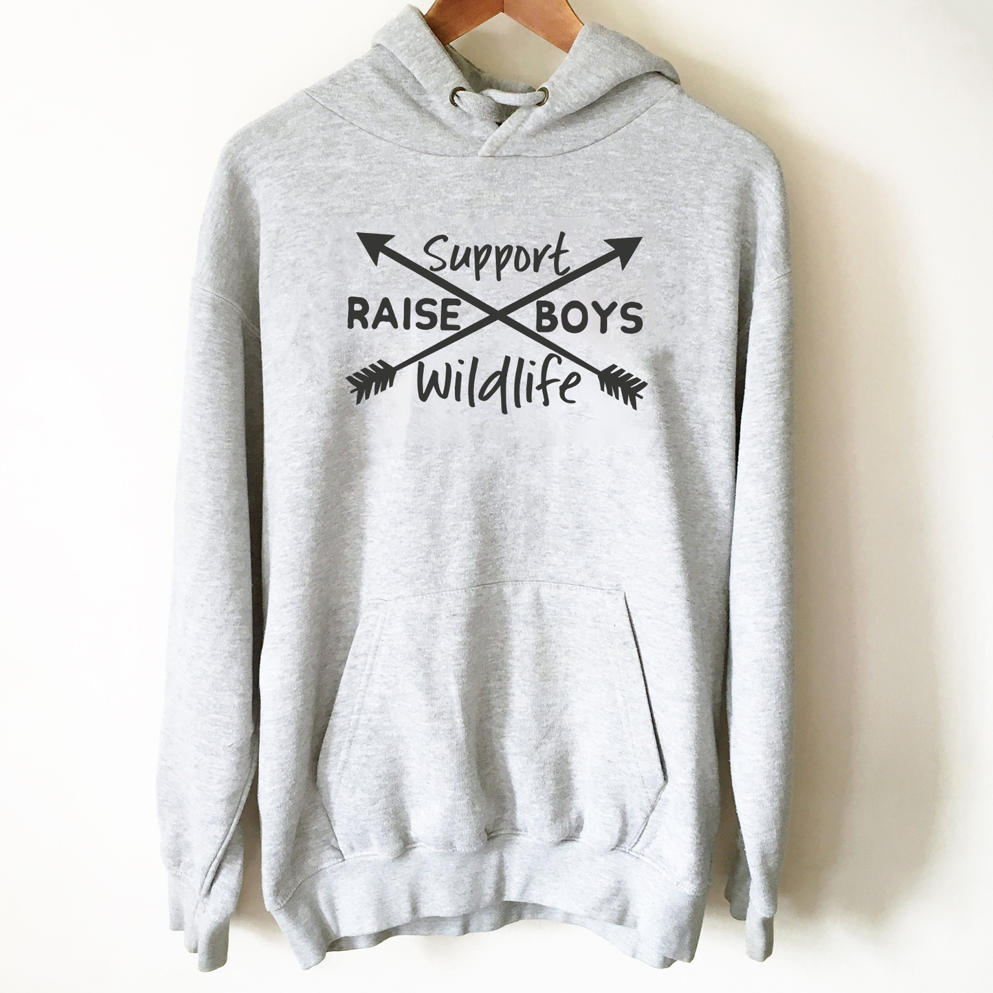 Support Wildlife - Raise Boys Adventure Grey Hoodie