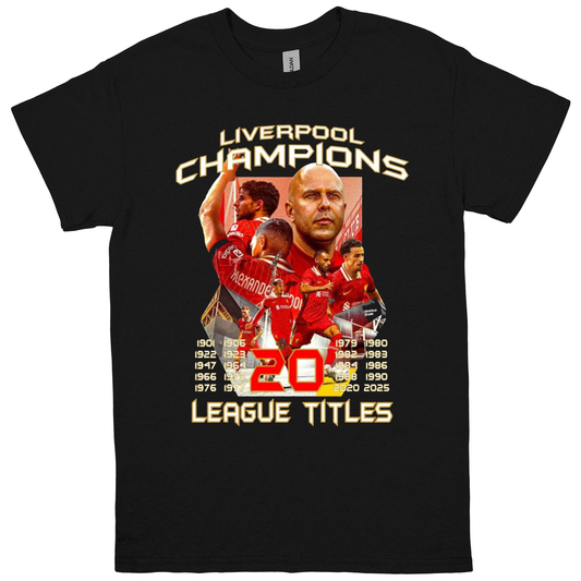 Liverpool Champions - 20 League Titles Graphic T-Shirt