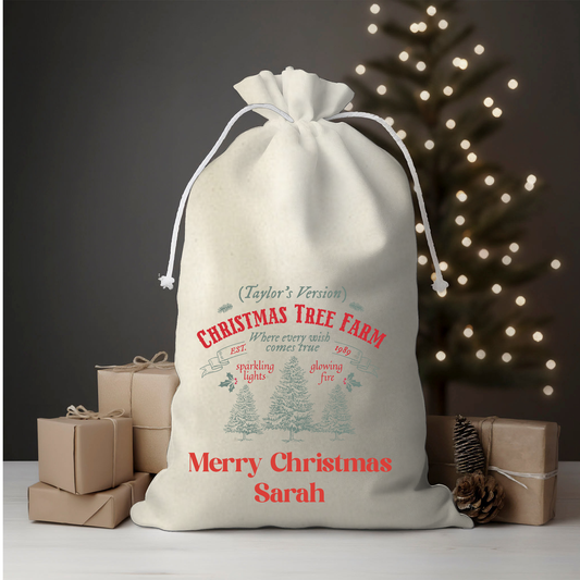 Christmas Tree Farm Personalised Santa Sack - Different Sizes Available