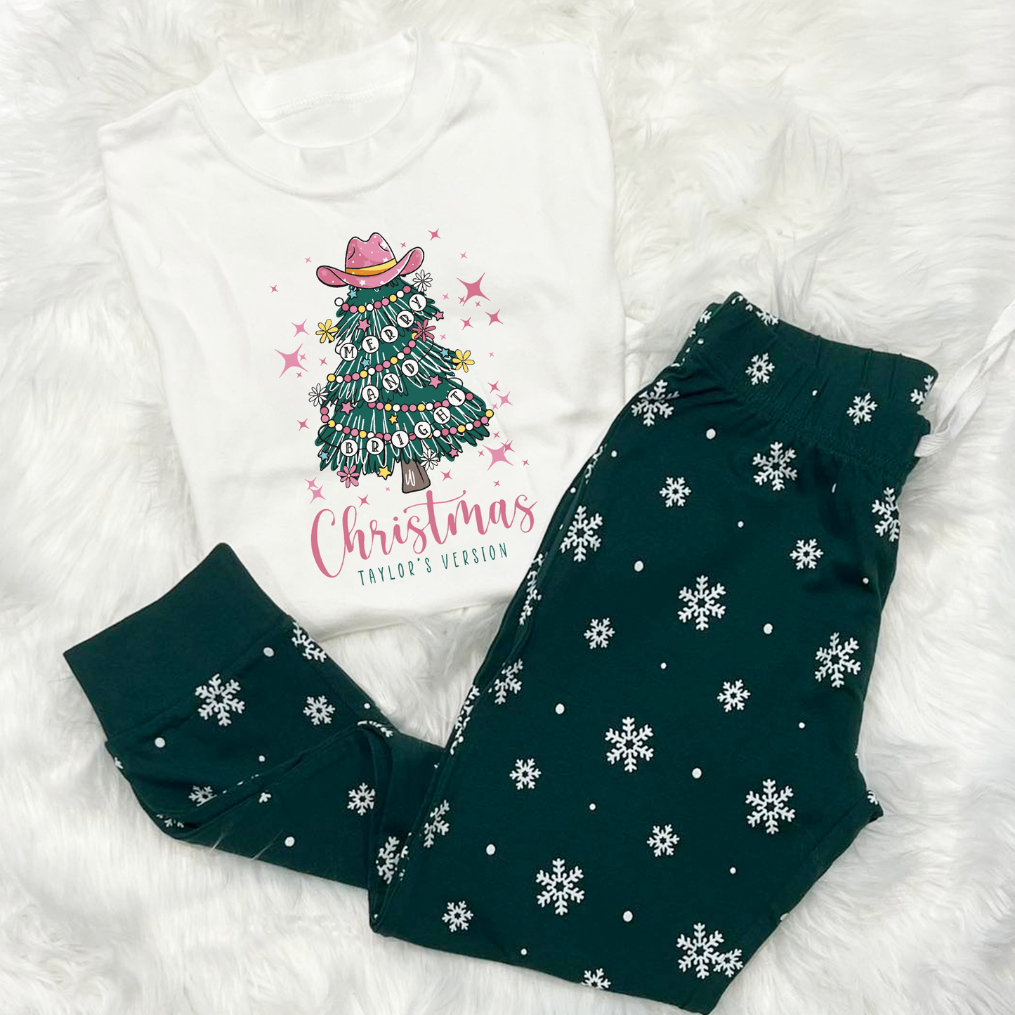 Merry & Bright Taylor's Version Christmas PJs - Personalisation optional