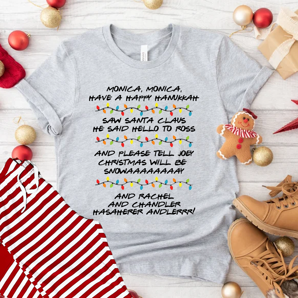 Happy Hannukah Funny Phoebe s Christmas Song Festive T Shirt A.C