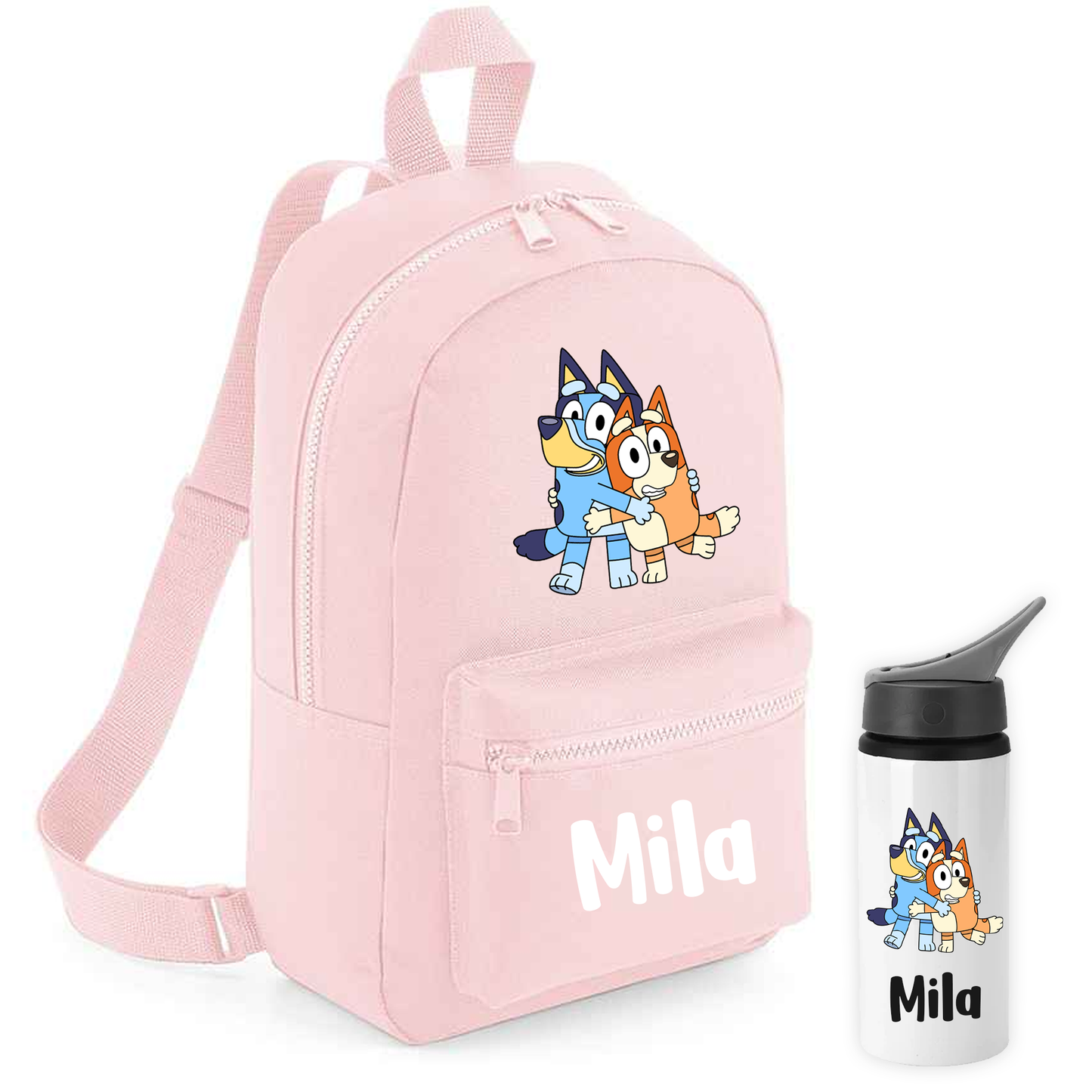 Personalised Bluey Mini Toddler Backpack w/ optional Water Bottle