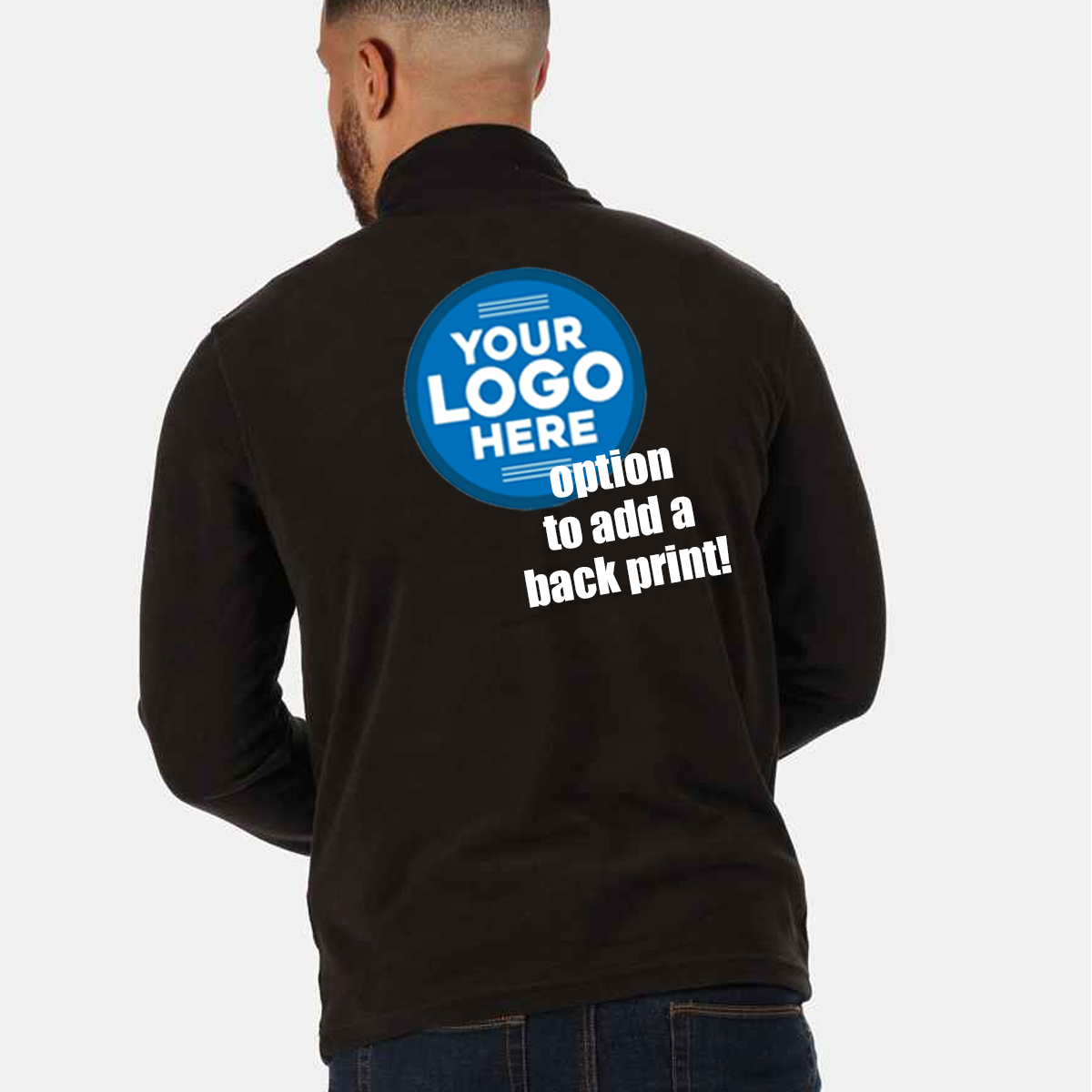 Custom Your Logo - Work Wear 1/4 Zipped Fleece Jacket