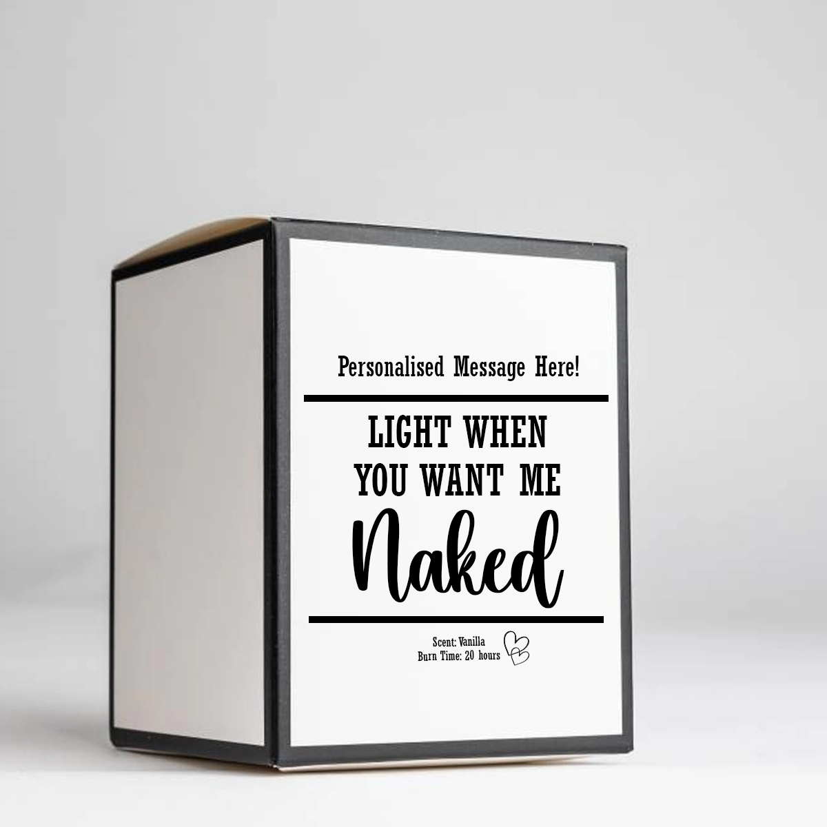 Personalised Light Me When You Want Me Naked Candle - gift idea!