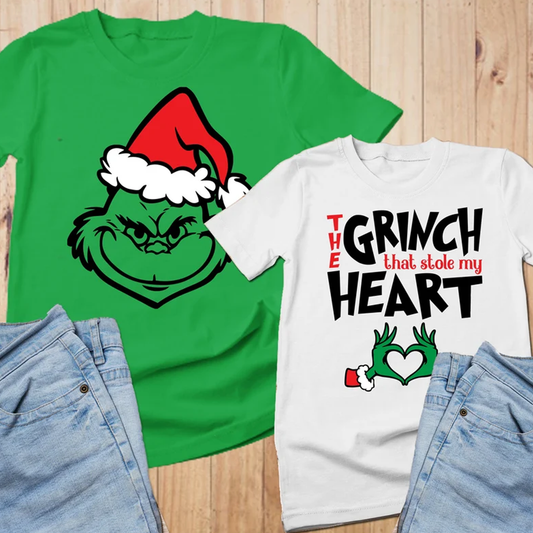 The Grinch That Stole My Heart Funny Couples Christmas T-Shirt