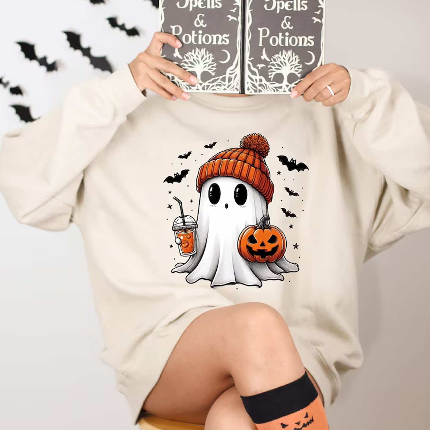 Halloween Cute Ghost Sweatshirt