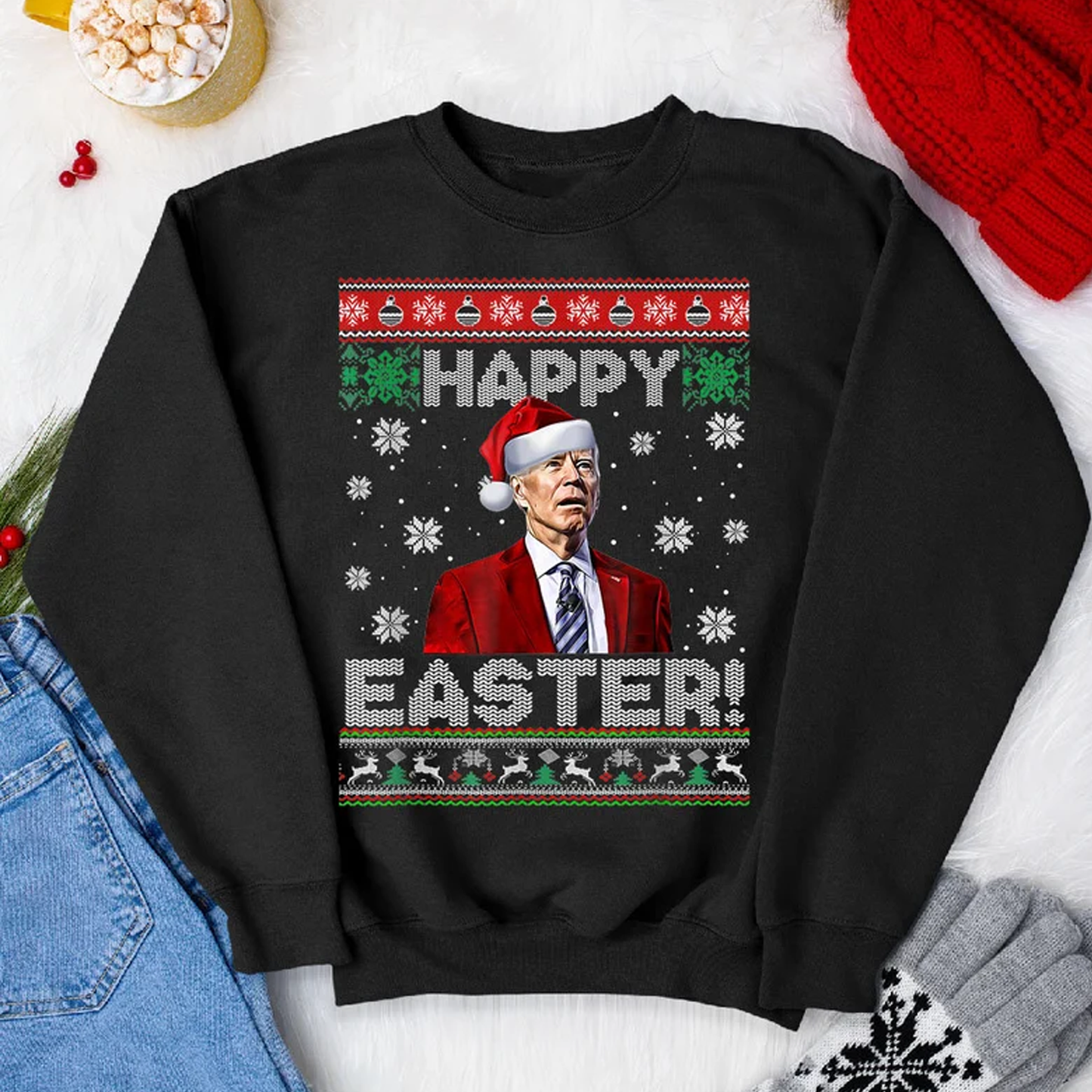 Happy Easter - Biden Christmas Jumper Sweatshirt