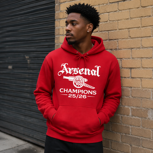 Arsenal - Champions 25/26 Red Hoodie