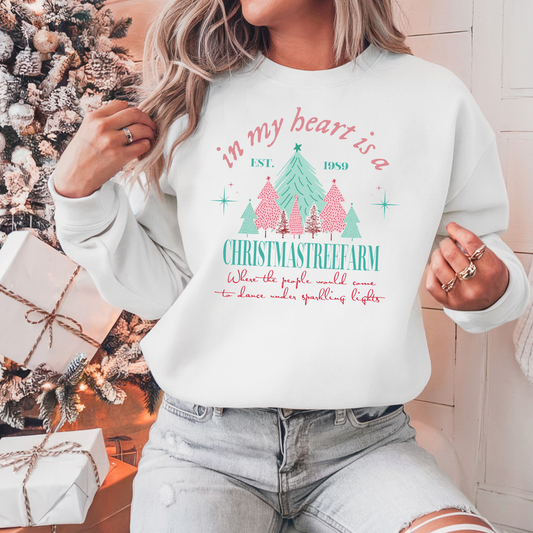 In My Heart is a Christmas Tree Farm Jumper Sweatshirt Sweater