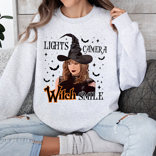 Lights Camera Witch Smile - Halloween Sweatshirt