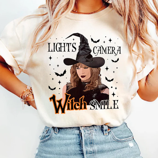 Lights Camera WITCH Smile - T-Shirt