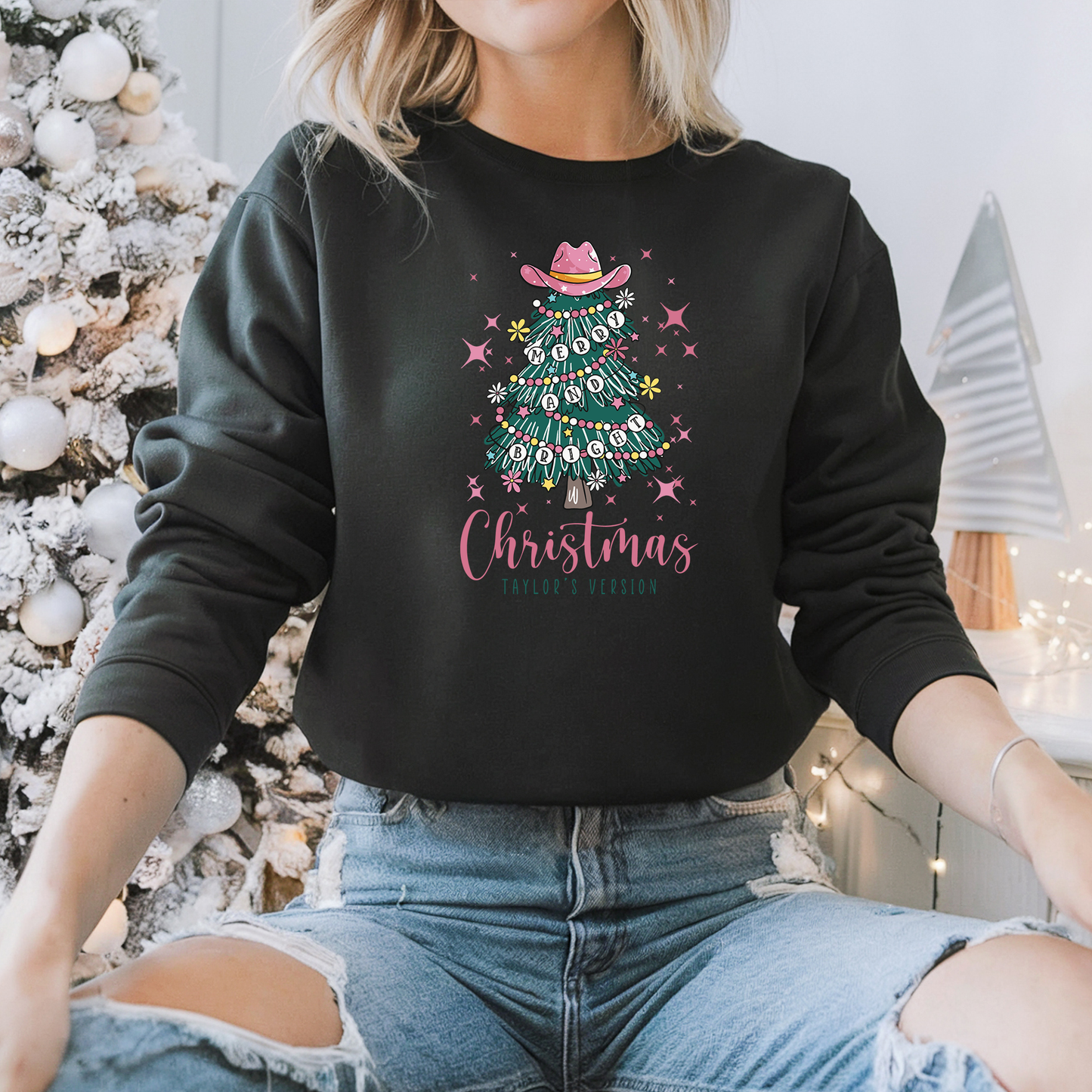 Merry & Bright Bracelet Tree - Taylor's Version Christmas Jumper Sweatshirt Sweater