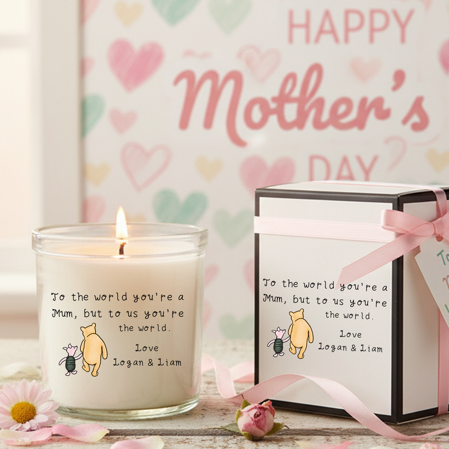 Personalised To the world you're a Mum candle - gift idea